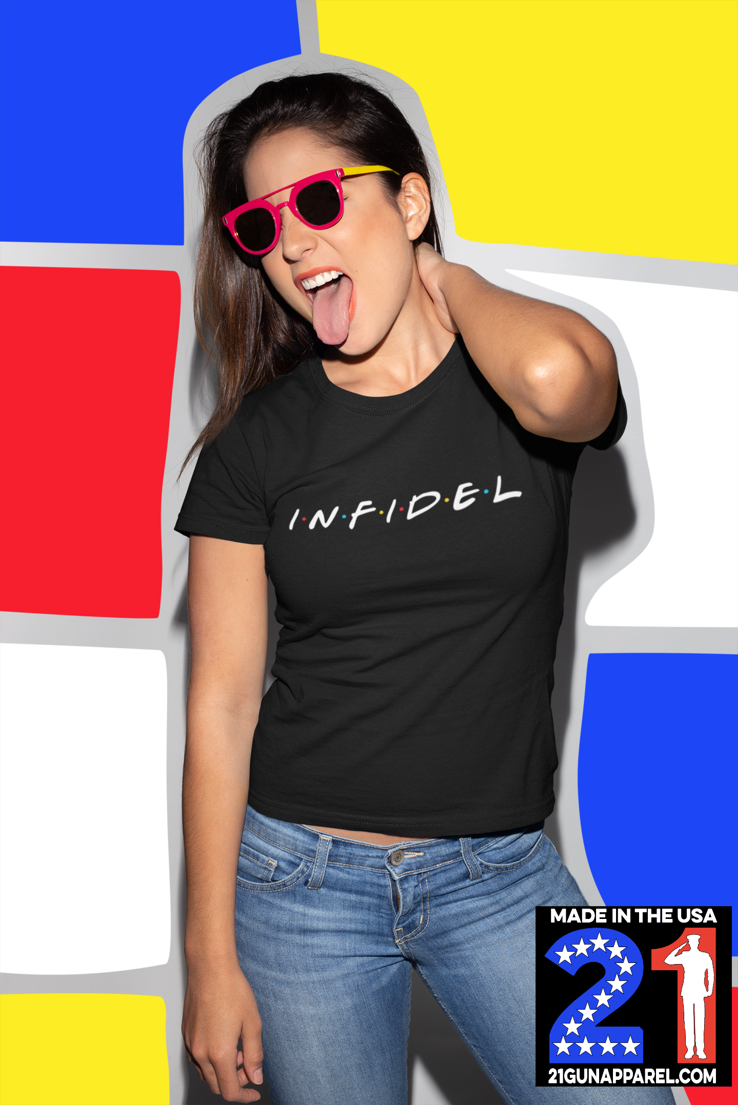 The One With The Infidel T-shirt Ladies Crew Neck Short Sleeve