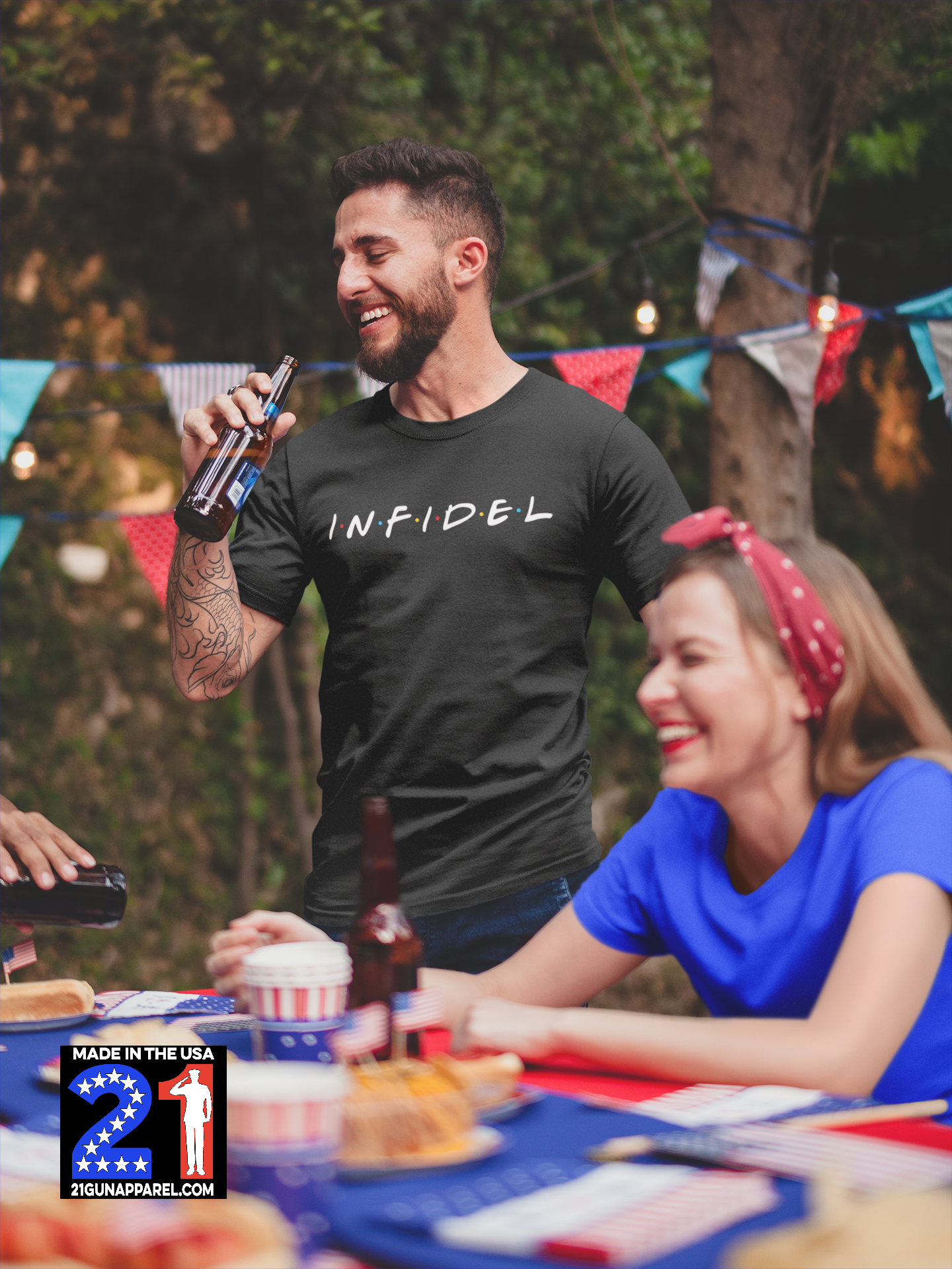 The One With The Infidel T-shirt Unisex Crew Short Sleeve
